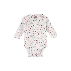 SANTANA - Body Bebé Manga Larga Niña Rojo Medio