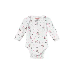 SANTANA - Body Bebé Manga Larga Niña Caqui
