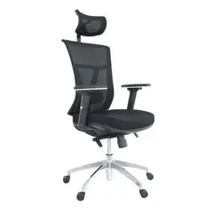 ZER - SILLA GERENCIAL OSAKA BASE ALUMINIO MALLA SINCRO SLIDER BRAZO 3D