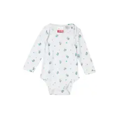 SANTANA - Body Bebé Manga Larga Niña Verde Oliva