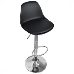 ZER - SILLAS BAR RESTAURANTE EAMES TULIPAN ALTA - NEGRO ASIENTO TAPIZADO