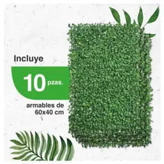 ONE PIXEL - Tapete de Follaje Artificial Jardín 40x60cm Pack X 10 Unidades