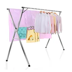 ONE PIXEL - Tendedero de Ropa Plegable de Acero Inoxidable Tipo X