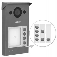 DAHUA - VIDEO PORTERO INTERCOMUNICADOR IP ALUMINIO 2MP 4 BOTONES IP65