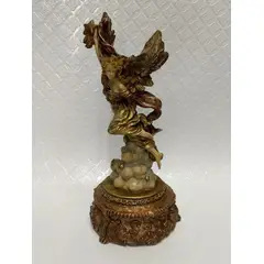 GENERICO - Escultura Italy Santini Angel Guardian Marmolina Y Laminilla