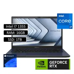 ASUS - Portatil ExpertBook Intel Core i7 1355U 16GB 1TB SSD RTX 2050GB 4GB WIN11PRO