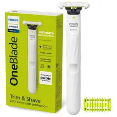 PHILIPS - Afeitadora Norelco Oneblade Unisex Intimo Pubico + Cuerpo