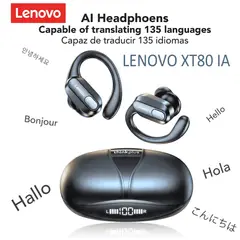Lenovo - Audífonos traductores Xt80 ia negros