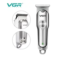 VGR - Maquina Corta Pelo Barba Trimmer V-293 Recargable Usb Panel Led