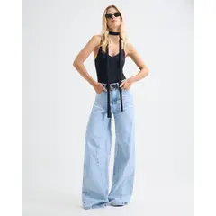 SEVEN SEVEN - Jean Para Mujer Wide-Leg Color Azul Claro Marca #28160895