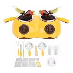 GENERICO - Chocolatera Doble De Fondue Maquina Para Derretir Chocolate