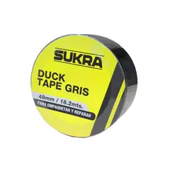 SUKRA - CINTA GRIS-NEGRA PARA DUCTOS DUCT TAPE 48MMX182M 27 GRADOS UE80