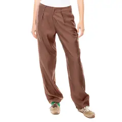 COLOR BLUE - Pantalón High Waist Con Pinzas Delanteras