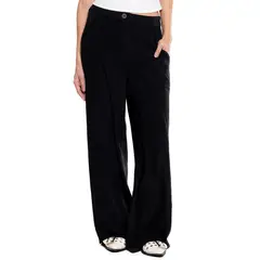 COLOR BLUE - Pantalón Wide Leg Unicolor