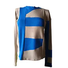 GENERICO - Buso mangal arga tejido de punto brillante patchwork diseño exclusivo