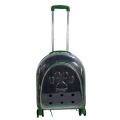 GENERICO - Maleta Bolso Transportador Ruedas Mascotas Acrilico