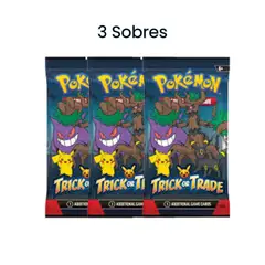 POKEMON - 3 Sobres de Cartas Pokémon TCG Trick or Trade 2024 Original