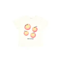 TENNIS - Camiseta crudo con estampado frontal para mujer