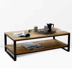 GENERICO - Mesa de Centro Ines 100x60cm Rustico Industrial