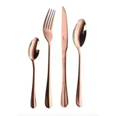 GENERICO - Set De Cubiertos Kitchenware 6 Puestos x 24 Piezas Capri Copper