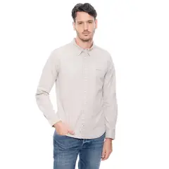 COLOR BLUE - Camisa Manga Larga Unicolor