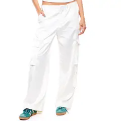COLOR BLUE - Pantalón Cargo En Satin