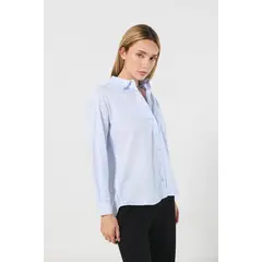 KOAJ - BLUSA CAMISERA OVERSIZE MANGA LARGA Mujer