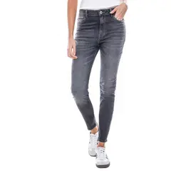 COLOR BLUE - Black Denim High Waist Skinny Fit Jeans