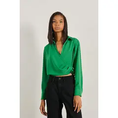KOAJ - BLUSA CRUZADA CUELLO CAMISERO 6238 MUJER