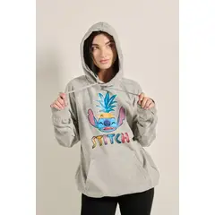 KOAJ - Buzo unicolor con diseÃ±o de Stitch, capota y manga ran MUJER