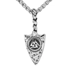 GENERICO - Collar Con Dije De Acero Nórdico Valknut Vikingo Para Hombre