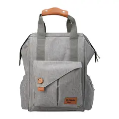 BIUM - Morral Pañalera Gris Bagpack - Mundo Bebe