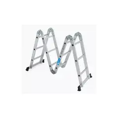 GENERICO - Escalera Multifuncional Plegable 12 Pasos Aluminio