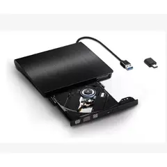 GENERICO - Lector Quemador Cd / Dvd Externo 3.0 Usb A Y Tipo C Alta Vel