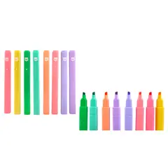 KIUT - Resaltadores Y Plantillas X 20 Piezas. Set Tipo Maleta