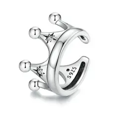 ALHAJAS - Arete Earcuff Cartílago Para Mujer Corona Reina En Plata