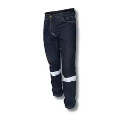 GENERICO - Jean de Dotación Con Cinta Reflectiva para Hombre Durabilidad y Estilo