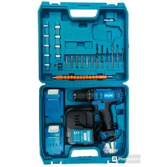 PROTOOL - Taladro Inalámbrico 24v Percutor Pesado 2 Baterías + Caja Accesorios