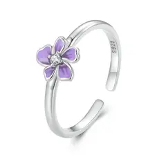 ALHAJAS - Anillo Ajustable Para Mujer Flor Primavera En Plata 925
