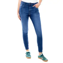 COLOR BLUE - High Waist Skinny Fit Jeans Tono Oscuro