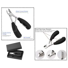 GENERICO - Alicate frontal Uñas Gruesa mas cuereta pedicura profesional