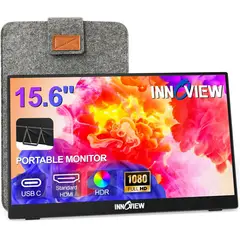 GENERICO - Monitor portátil de 15,6 pulgadas altavoces duales fhd 1080p Con Funda