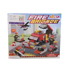 JUGANDO Y EDUCANDO - Juego De Construcción Brigada De Bomberos 6 En 1 Para Niños