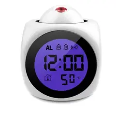 ZHOPI CO - Reloj Despertador Alarma Digital LCD Proyecta Hora En Techo