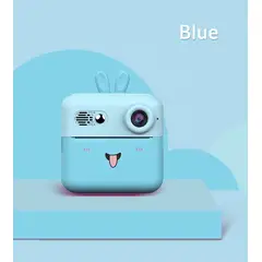 LANZURY IMPORTACIONES - Camara Impresora Termica Infantil Portatil Animada- AZUL