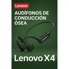 LENOVO - Audifonos de conduccion osea X4 bluetooth