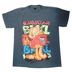 VANIDADES COLLECTIONS - Camiseta Garfield Neón Camiseta Estampada Garfield