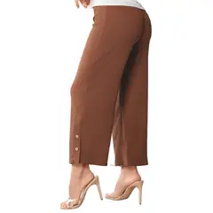 GENERICO - Pantalon color Café tipo culotte