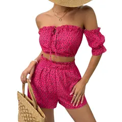 YURELKSHOP - CONJUNTO SHORT Y BLUSA PANTALON CORTO TOP