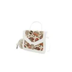 GENERICO - Bolso Manos Libres Gobelino Estampado Mujer-Blanco